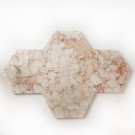 Sekskantede Sakura rosa marmorfliser i størrelse 25/29/2 cm, polert overflate thumbnail