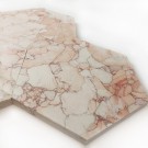 Sekskantede Sakura rosa marmorfliser i størrelse 25/29/2 cm, polert overflate thumbnail