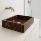 VASK I ROSSO LEVANTO MARMOR 60 X 40 X 12CM CLICK CLACK BUNNVENTIL thumbnail